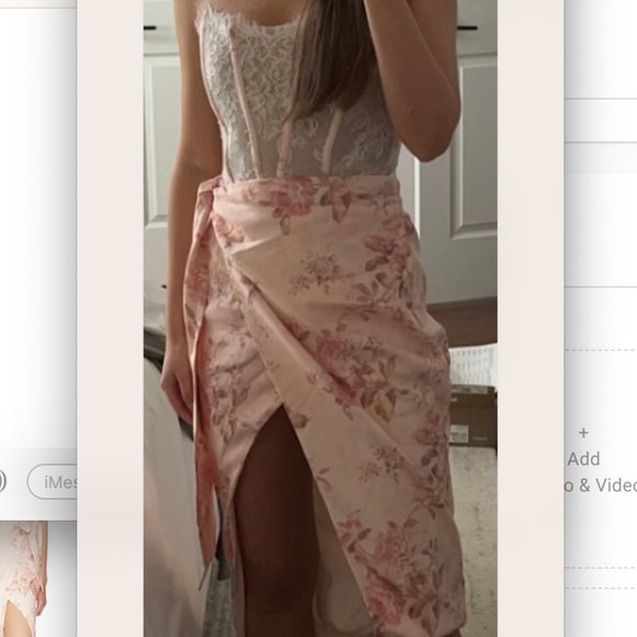 Nicola- V Chapman Dress in Peach Tapestry - Picture 3 of 3